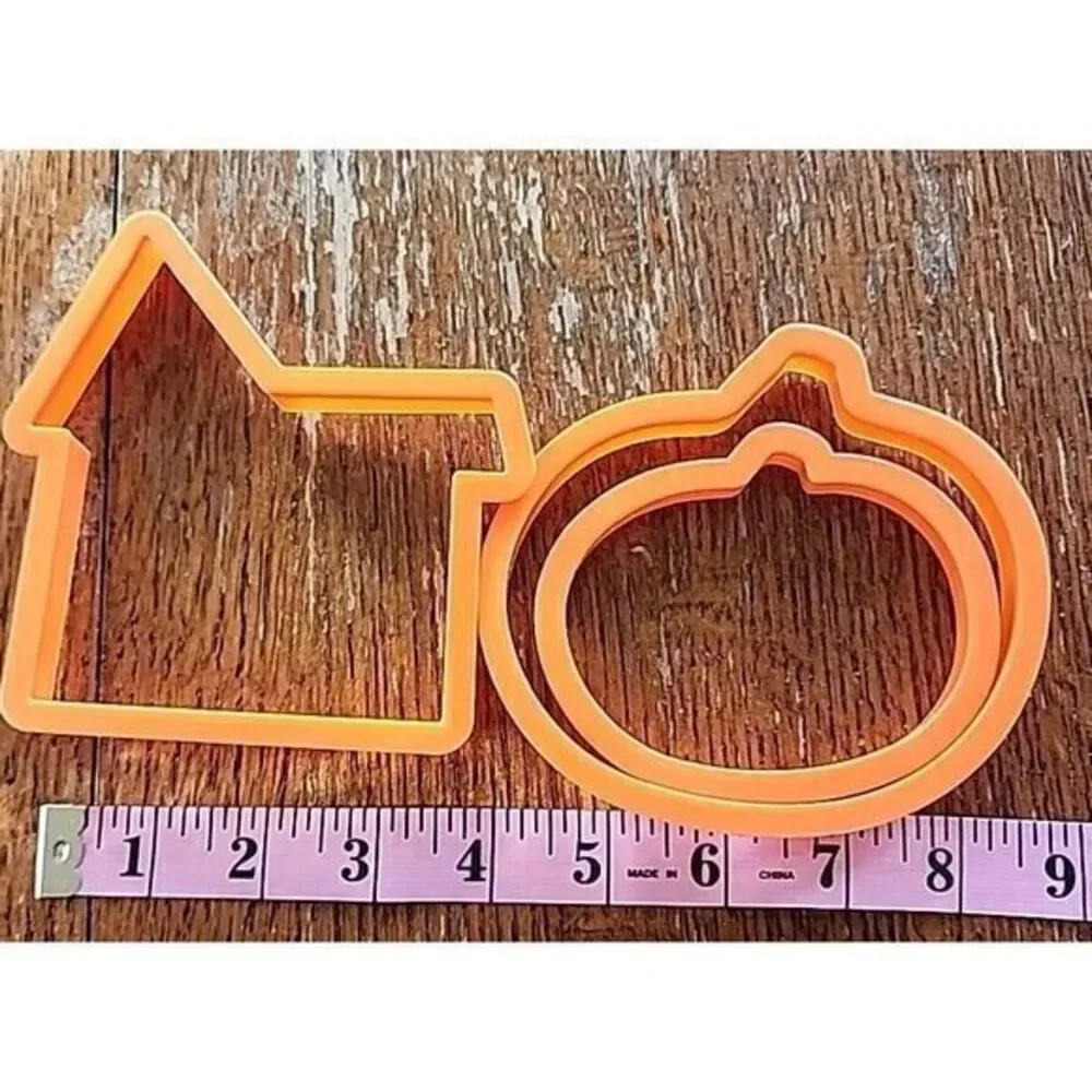 Lot of 3 Halloween Fall Pumpkin Cookie Cutter‎ Set Baking Fondant Cutters